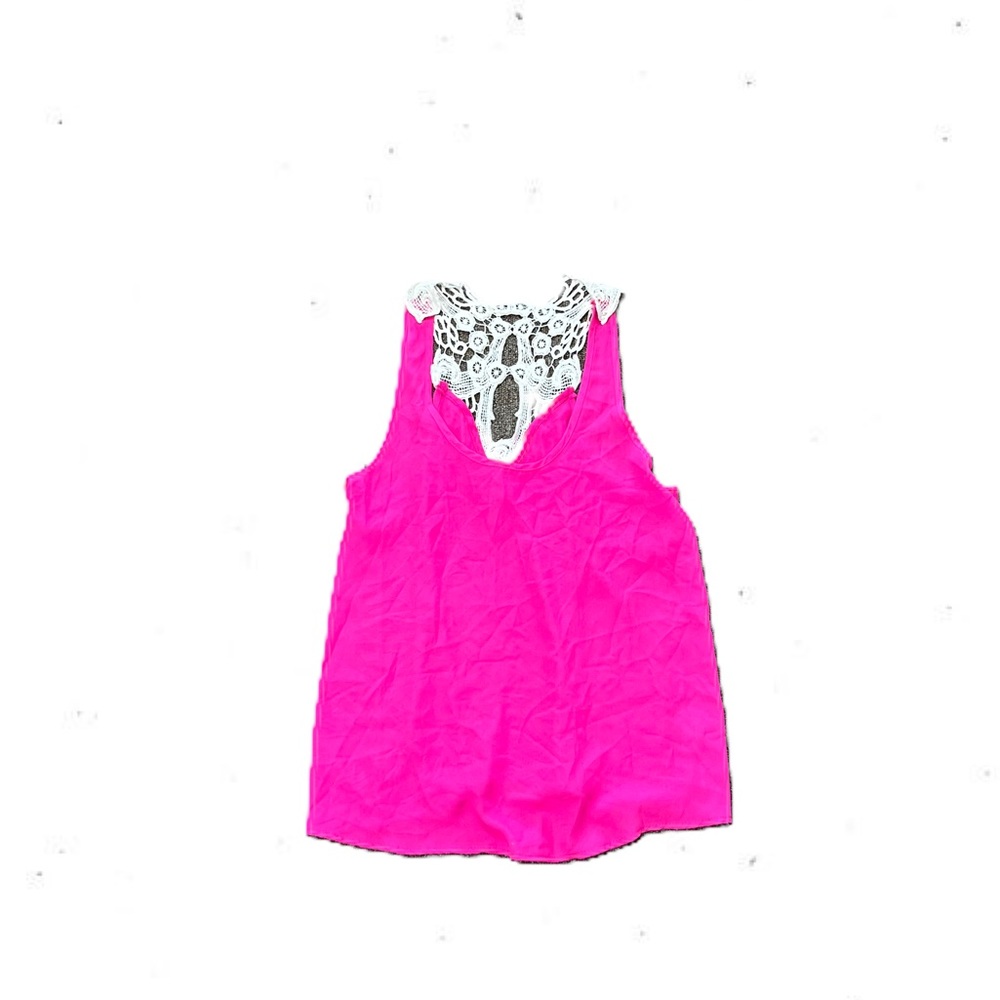 Hot pink decorative tank top
